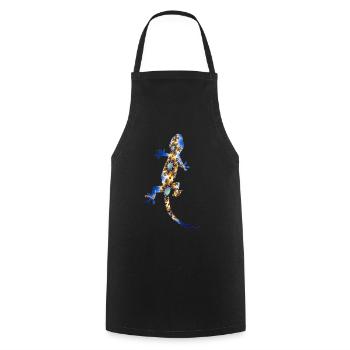 Gecko Fraktal - Tablier de cuisine - noir - Devant - AI Model Male 185 dark (185cm)