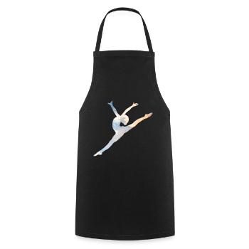 Ballet saut - Tablier de cuisine - noir - Devant - AI Model Male 185 dark (185cm)