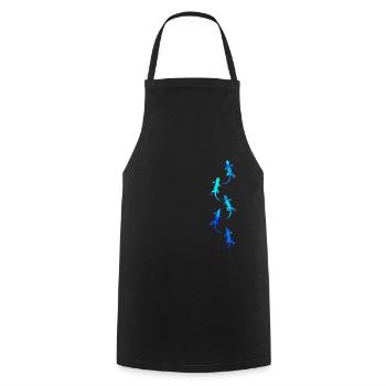 Geckos - Tablier de cuisine - noir - Devant - AI Model Male 185 dark (185cm)