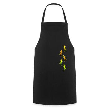Geckos - Tablier de cuisine - noir - Devant - AI Model Male 185 dark (185cm)