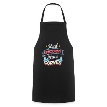 Unicorn - Cooking Apron - black - Front - AI Model Male 185 dark (185cm)
