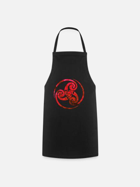 Noeud celtique rouge - Tablier de cuisine - noir