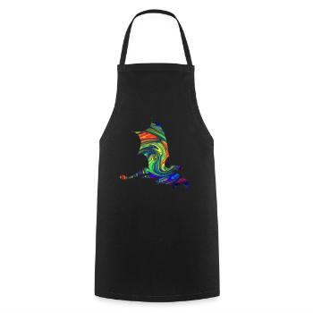 Dragon - Tablier de cuisine - noir - Devant - AI Model Male 185 dark (185cm)