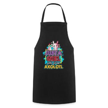 Axolotl - Tablier de cuisine - noir - Devant - AI Model Male 185 dark (185cm)