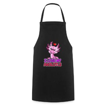 Axolotl - Tablier de cuisine - noir - Devant - AI Model Male 185 dark (185cm)
