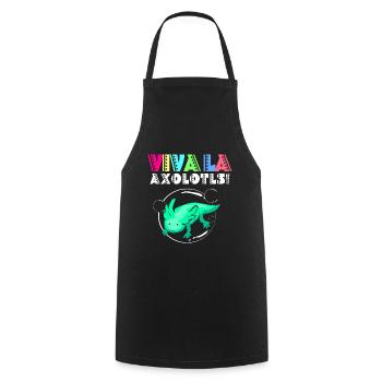 Axolotl Reptile Salamandre Aquarium Kawaii Lurch - Tablier de cuisine - noir - Devant - AI Model Male 185 dark (185cm)