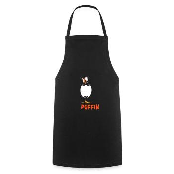 puffin - Cooking Apron - black - Front - AI Model Male 185 dark (185cm)