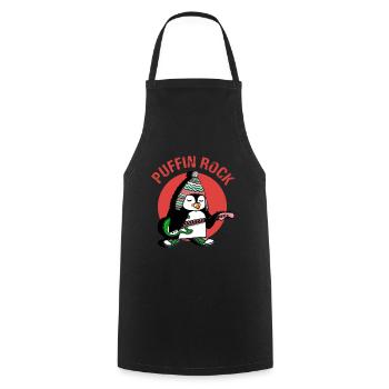puffin - Cooking Apron - black - Front - AI Model Male 185 dark (185cm)