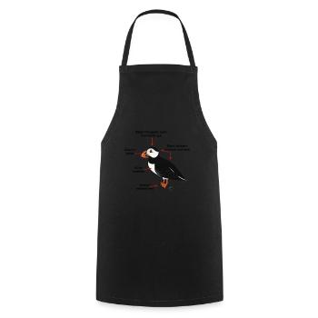 Puffin Island Papagei Taucher Vogel Nord Geschenk - Kochschürze - Schwarz - Vorne - AI Model Male 185 dark (185cm)