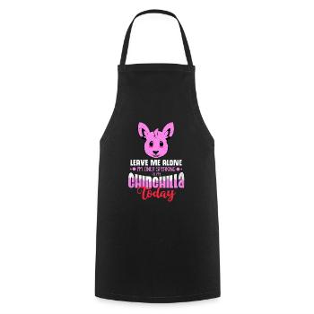 Chinchilla cadeau Amérique du Sud rongeur animal de compagnie - Tablier de cuisine - noir - Devant - AI Model Male 185 dark (185cm)