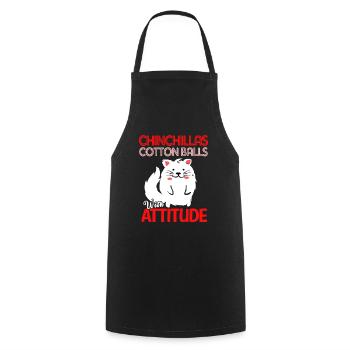 Chinchilla Cadeau Amérique du Sud Rongeur Pet - Tablier de cuisine - noir - Devant - AI Model Male 185 dark (185cm)
