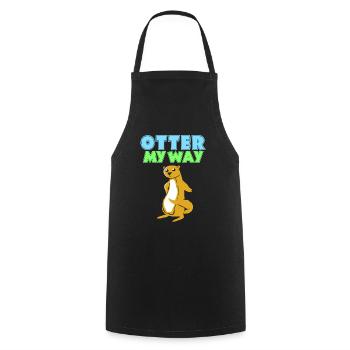 Otter Ferret Marten Water Sea Otter Beaver Sweet - Cooking Apron - black - Front - AI Model Male 185 dark (185cm)
