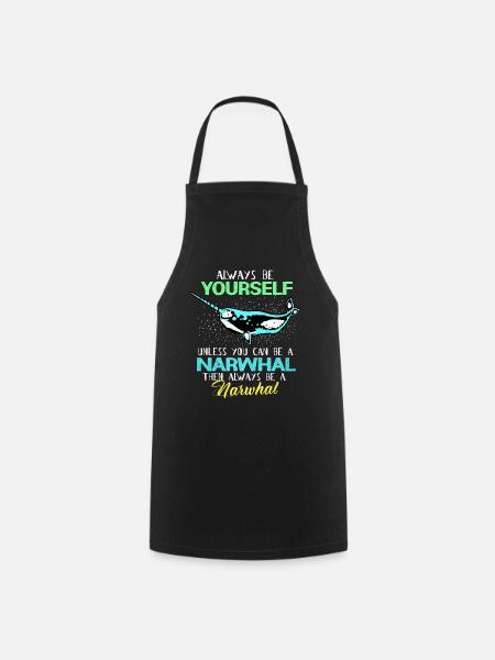 Narwhal - Cooking Apron - black