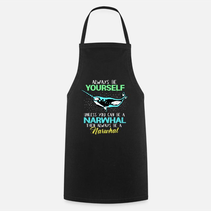 Narwhal - Cooking Apron - black