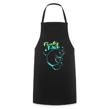 Manatee Dugong Sea Pig Sirenia Manatee - Cooking Apron - black - Front - AI Model Male 185 dark (185cm)
