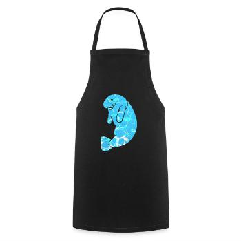 Manatee - Cooking Apron - black - Front - AI Model Male 185 dark (185cm)