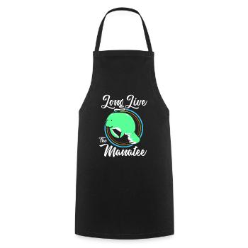 Manatee Dugong Sea Pig Sirenia Manatee - Cooking Apron - black - Front - AI Model Male 185 dark (185cm)