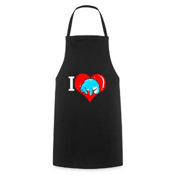 Manatee Dugong Sea Pig Sirenia Manatee - Cooking Apron - black - Front - AI Model Male 185 dark (185cm)