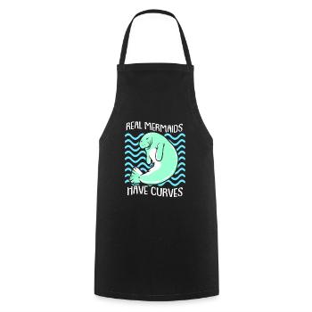 Manatee Dugong Sea Pig Sirenia Manatee - Cooking Apron - black - Front - AI Model Male 185 dark (185cm)