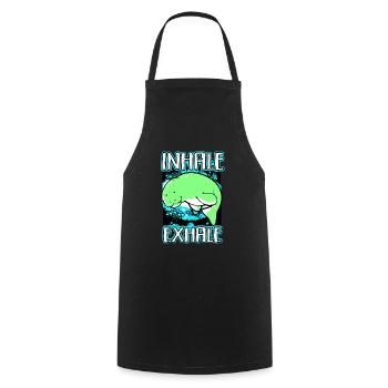 Manatee Dugong Sea Pig Sirenia Manatee - Cooking Apron - black - Front - AI Model Male 185 dark (185cm)