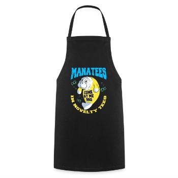 Manatee Dugong Sea Pig Sirenia Manatee - Cooking Apron - black - Front - AI Model Male 185 dark (185cm)