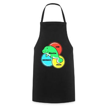 Manatee Dugong Sea Pig Sirenia Manatee - Cooking Apron - black - Front - AI Model Male 185 dark (185cm)