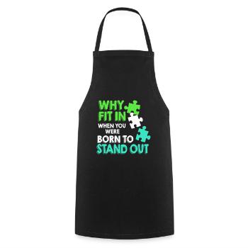 Down Syndrome Chromosome Trisomy 21 Awareness 321 - Cooking Apron - black - Front - AI Model Male 185 dark (185cm)