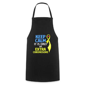Down Syndrome Chromosome Trisomy 21 Awareness 321 - Cooking Apron - black - Front - AI Model Male 185 dark (185cm)