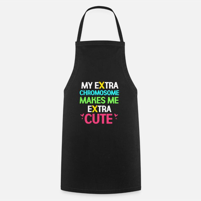 Down syndrome - Cooking Apron - black