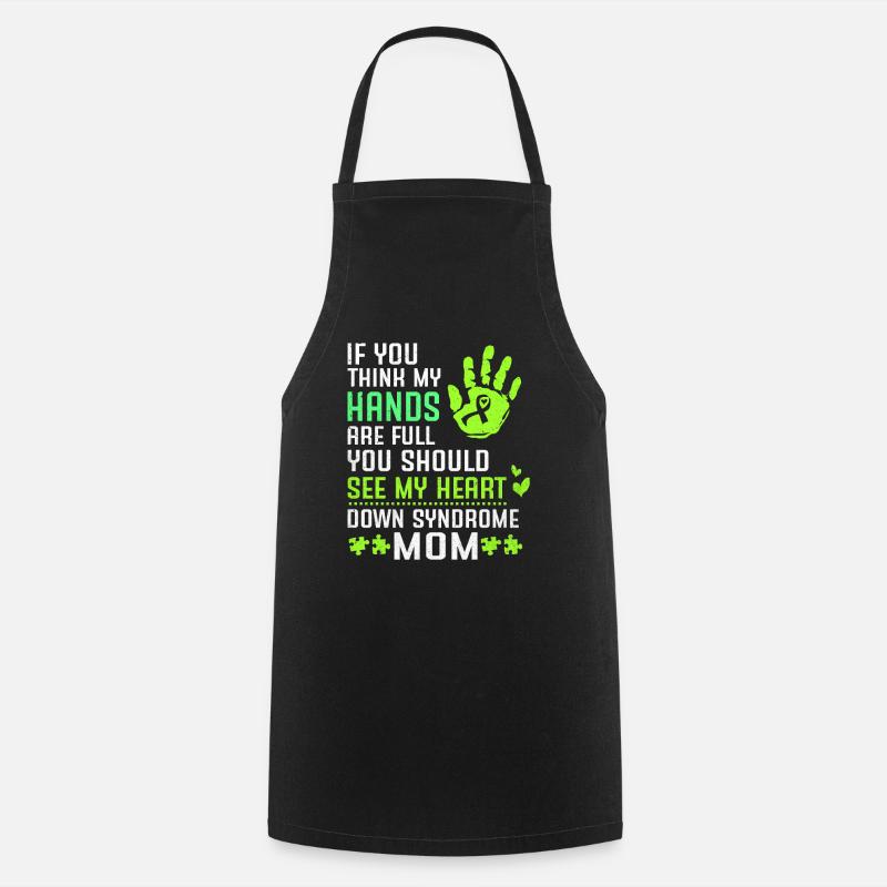 Down syndrome - Cooking Apron - black