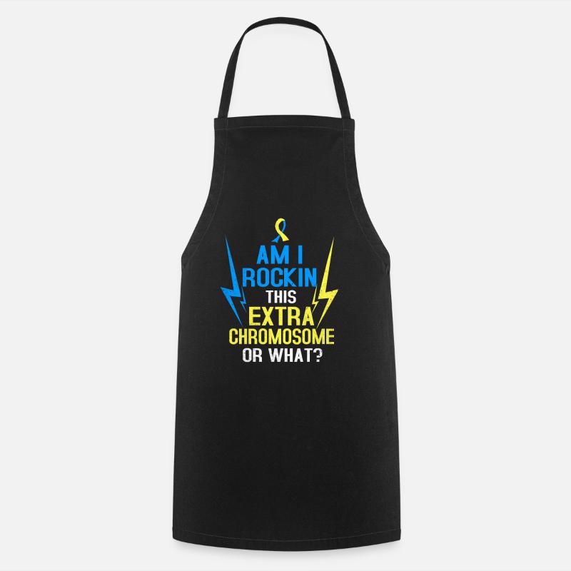 Down syndrome - Cooking Apron - black