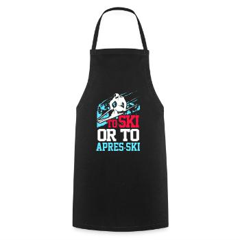 Ski Ski Ski Ski Sportif Hiver Cadeau Ascenseur - Tablier de cuisine - noir - Devant - AI Model Male 185 dark (185cm)
