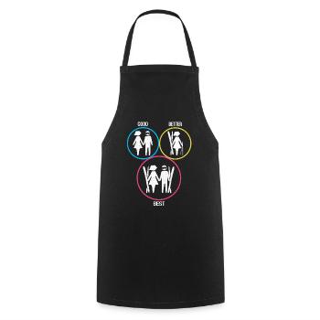 Skiing Skiing Skiing Skiing Skiing - Cooking Apron - black - Front - AI Model Male 185 dark (185cm)