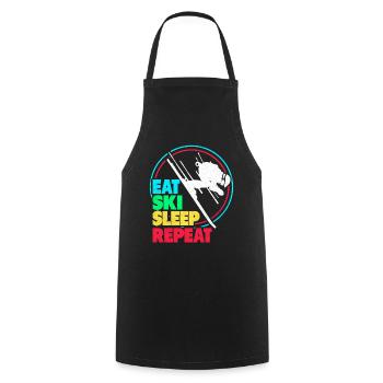 Skiing Skiing Skiing Skiing Skiing - Cooking Apron - black - Front - AI Model Male 185 dark (185cm)
