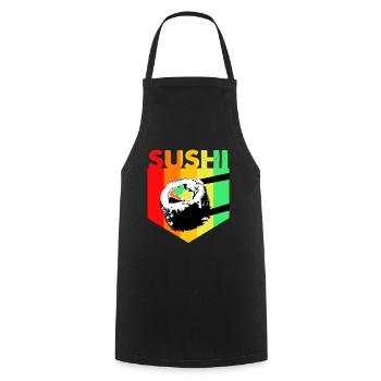 Sushi Go Rice Japan Tokyo Miso Nigiri Maki Udon - Cooking Apron - black - Front - AI Model Male 185 dark (185cm)
