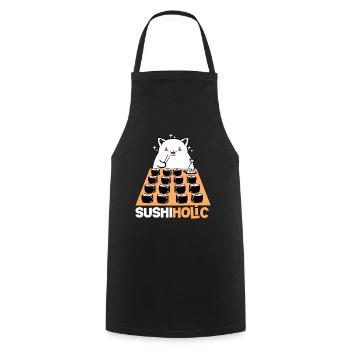 Sushi Go Rice Japan Tokyo Miso Nigiri Maki Udon - Cooking Apron - black - Front - AI Model Male 185 dark (185cm)