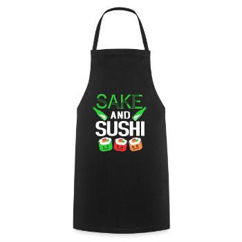 Sushi Go Rice Japan Tokyo Miso Nigiri Maki Udon - Cooking Apron - black - Front - AI Model Male 185 dark (185cm)