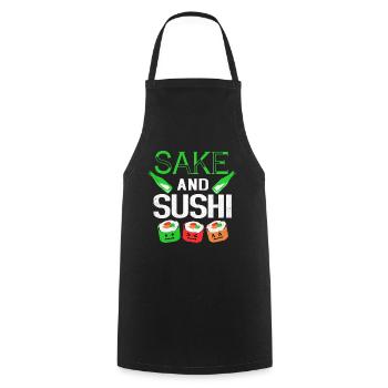 Sushi - Cooking Apron - black - Front - AI Model Male 185 dark (185cm)