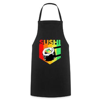 Sushi - Cooking Apron - black - Front - AI Model Male 185 dark (185cm)