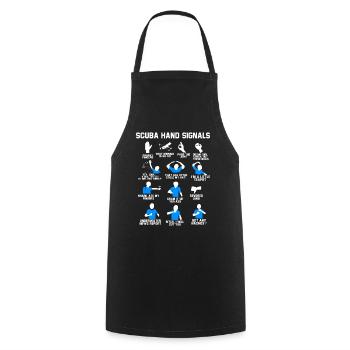 Plongeur Cadeau Drôle Diving Plongée Sport Mer - Tablier de cuisine - noir - Devant - AI Model Male 185 dark (185cm)