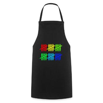 30th birthday - Cooking Apron - black - Front - AI Model Male 185 dark (185cm)