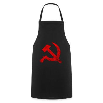 Communism - Cooking Apron - black - Front - AI Model Male 185 dark (185cm)