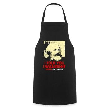 Communisme - Tablier de cuisine - noir - Devant - AI Model Male 185 dark (185cm)