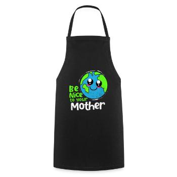 Earth Day - Cooking Apron - black - Front - AI Model Male 185 dark (185cm)