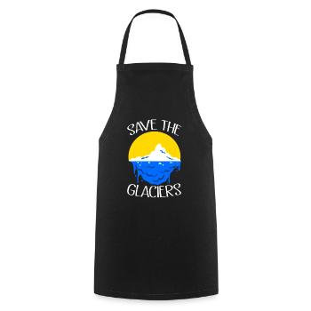 Climate Change Earth Day Environmental Protection Eco Organic Earth - Cooking Apron - black - Front - AI Model Male 185 dark (185cm)