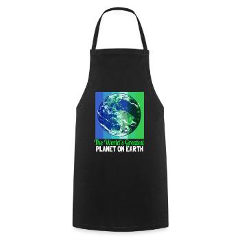 Climate Change Earth Day Environmental Protection Eco Organic Earth - Cooking Apron - black - Front - AI Model Male 185 dark (185cm)