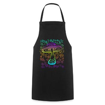 Magic Mushrooms Shirt Magic Mushrooms - Cooking Apron - black - Front - AI Model Male 185 dark (185cm)