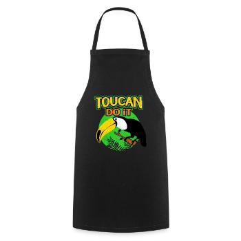 Toucan - Cooking Apron - black - Front - AI Model Male 185 dark (185cm)