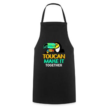 Toucan - Cooking Apron - black - Front - AI Model Male 185 dark (185cm)