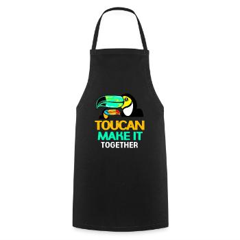 Toucan Gift Jungle Tropical Birds Beak - Cooking Apron - black - Front - AI Model Male 185 dark (185cm)